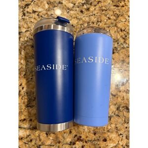 Seaside Florida Blue Stainless Steel Insulated Tumbler Set 24oz 20oz 30A Beach
